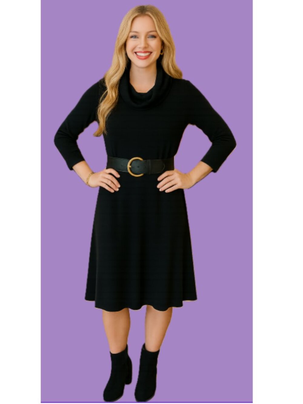 Ann Taylor Black Long Sleeve Dress size M